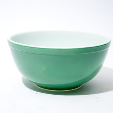 Vintage Pyrex, Mixing Bowl, Primary Colors, Green, Sunshine Stamp, 403, 1950s 
