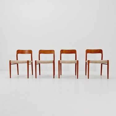 MidCentury Danish Teak Dining Chairs Niels O.Moller, 1960s, set of 4 