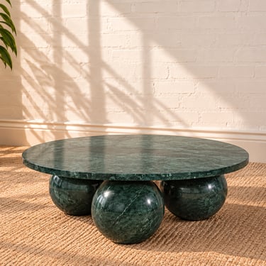 Martha Ball Feet Coffee Table in Forest Night Marble