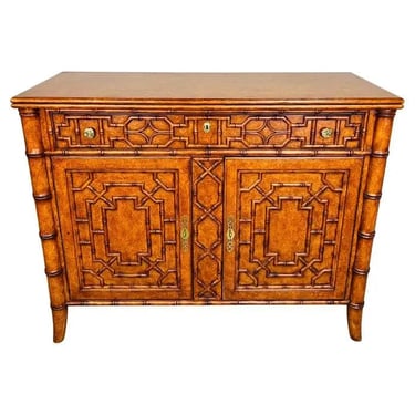 Chippendale Style Maitland Smith Faux Bamboo Buffet-Server 