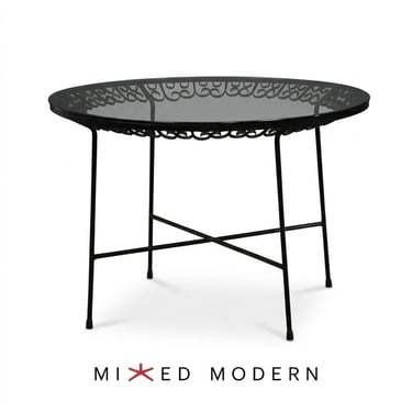 Arthur Umanoff 42” Round Iron Dining Table 