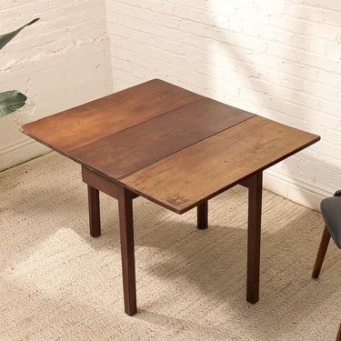 Vintage Mid-Century Modern Walnut Drop-Leaf Dining Table