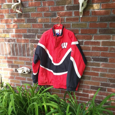 Vintage 1990's Wisconsin Badgers Puffer Jacket / Apex One XL to XXL 