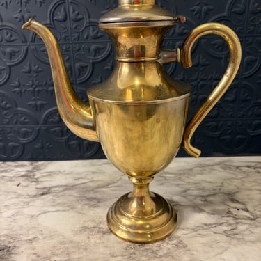 Vintage Brass Teapot  Urn Shape