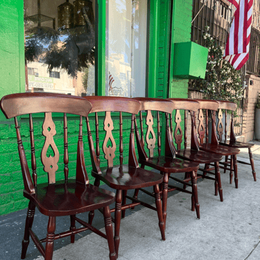 Country Boy | Set of Six Fiddleback Dining Chairs
