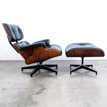 Mid Century Modern Lounge Chair Eames Herman Miller 670/671 Rosewood 1970s Mcm