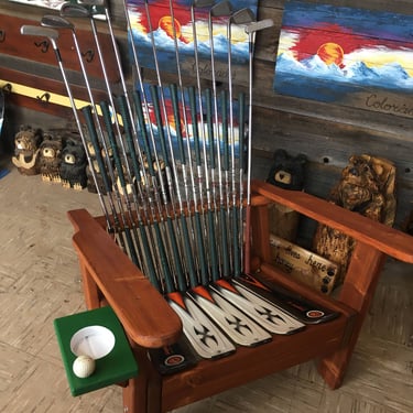 Premium Golf Club Chairs with putting green cupholder 