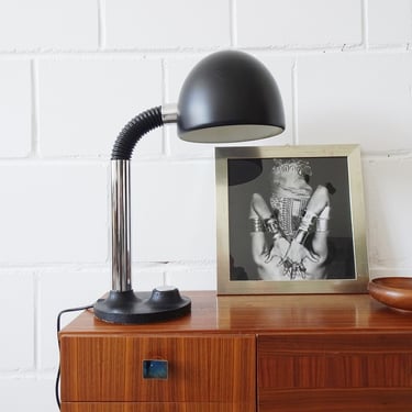 Desk lamp by Hillebrand Leuchten - Egon Hillebrand 7404 - black table lamp chrome-plated 