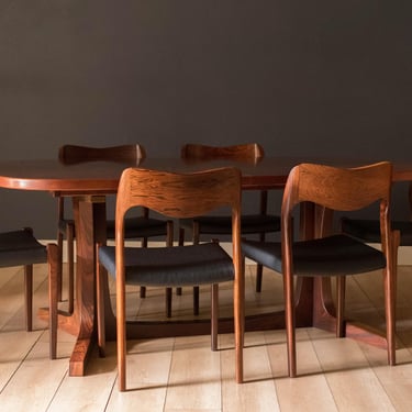 Danish Modern Rosewood Extendable Dining Table by Gudme Mobelfabrik 