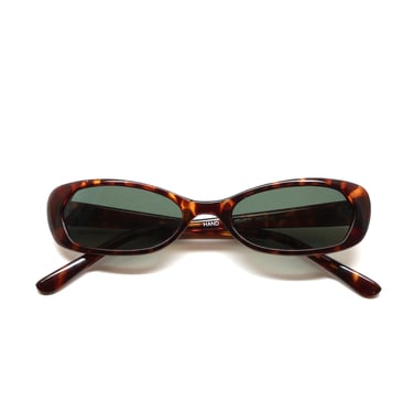 True Vintage 90s Tortoise Chic Rectangle Frame Deadstock Sunglasses 