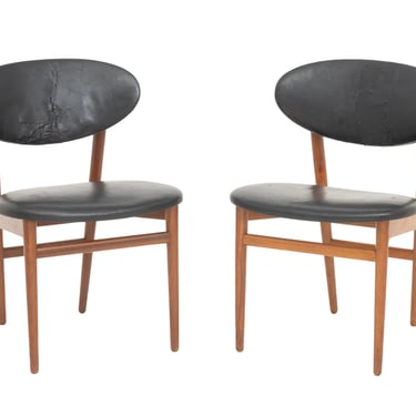 Grete Jalk for Jacob Kjaer Teak Side Chairs, Pair