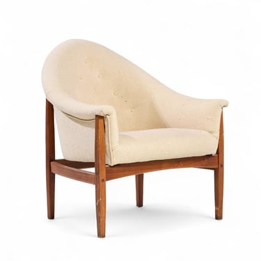 Milo Baughman for Thayer Coggin Mid Century Walnut Tufted Lounge Chair - mcm 