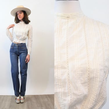 ANTIQUE BLOUSE xs edwardian top | new spring summer 