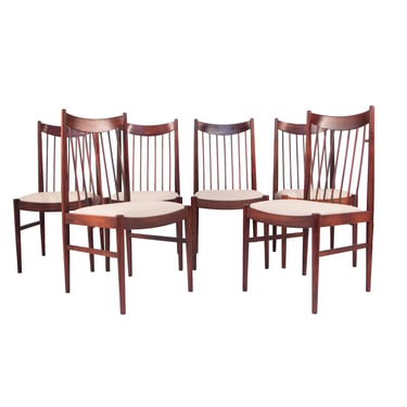 #603 Set of Six Dining Chairs in Rosewood by Arne Vodder