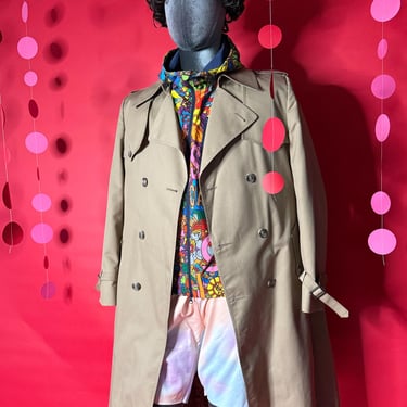 Vintage Christian Dior Monsieur Trench Coat – 1980s Classic Paris–New York Label – Authentic Luxury Outerwear 