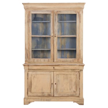 A French Louis Philippe Painted Buffet Deux-Corps / Cabinet, 19th Century.