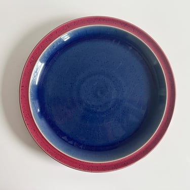 Denby-Langley Harlequin Dinnerware: Dinner Plates, Pasta Bowls, Salad Red, Green, Blue England Vintage 1990s 