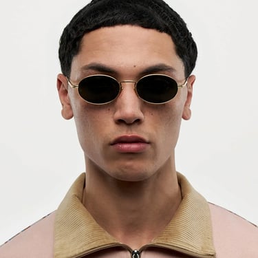 Chimi CC Titan Oval Sunglasses, Gold