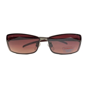Vintage Y2K Square Amber Tint Sunglasses 