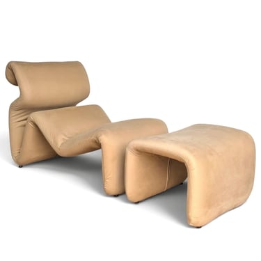 Etcetera Lounge Chair & Ottoman by Jan Ekselius Sweden, c. 1970