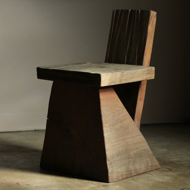 Vintage Modernist California Redwood Stump Chair