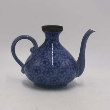 vintage Blue Porcelain Teapot 