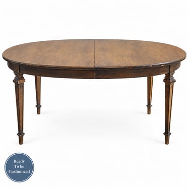 66" Unfinished Vintage Dining Table #08354