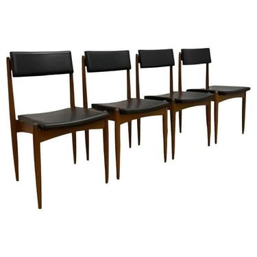 Set of Four Rare Midcentury Dining Chairs, Denmark, 1970s 