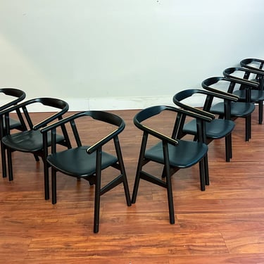 Hans Wegner Getama GE201 Inlaid Dining Chairs