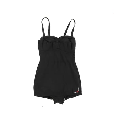 1950s Jantzen black bathing suit one piece 