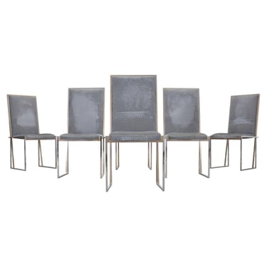 Set of Six Giacomo Sinopoli Italian Modernist Dining Chairs