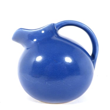 Vintage Cobalt Blue Tilt Ball Pitcher USA - Blue Ball Pitcher 