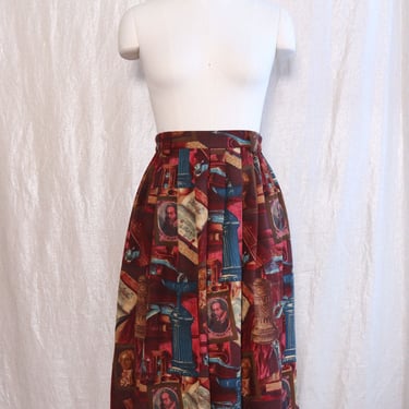 Literary Collage Novelty Skirt M-M/L