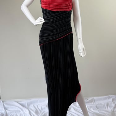1980s Lillie Rubin Micro-Pleated Dress and Jacket 