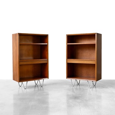 George Nelson BCS Bookcases in Walnut for Herman Miller - a Pair 