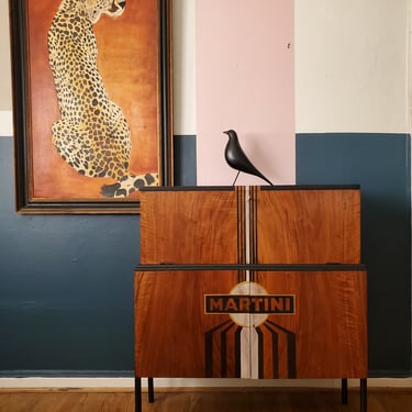 Shipping not free! Mid century modern bar cabinet 