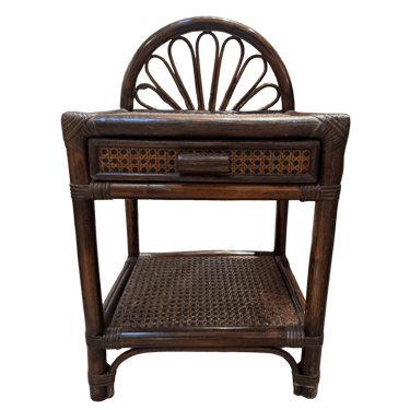 Bamboo + Rattan Nightstand