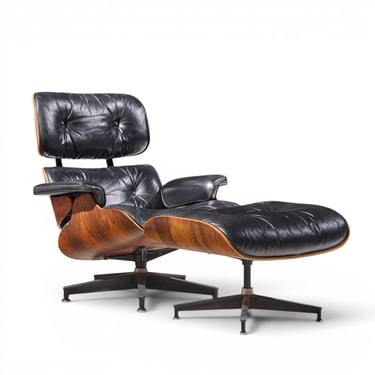Charles and Ray Eames for Herman Miller Rosewood Lounge Chair and Ottoman 