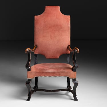 George III Suede Armchair