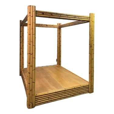 Coastal Bamboo Canopy Bed - Full Size 
