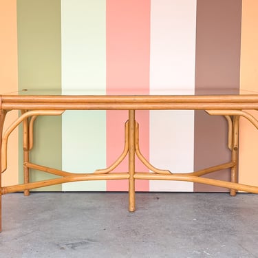 Old Florida Rattan Dining Table