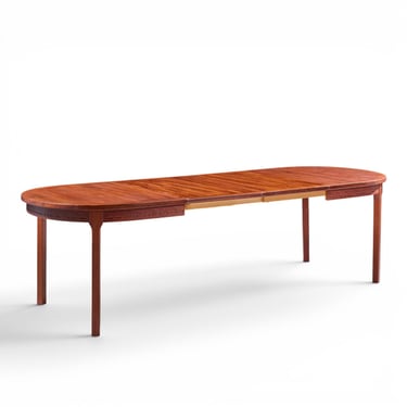 Nils Jonsson for Troeds Mid Century Swedish Teak Expanding Dining Table with 2 Leaves 