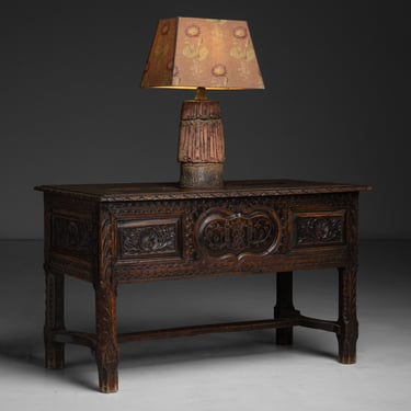 Bernard Rooke Table Lamp / Carved Console