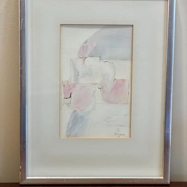 Original 1968 Abstract Oil Painting by Alfonso Gomez Bonifacio 14” x 10.5” 
