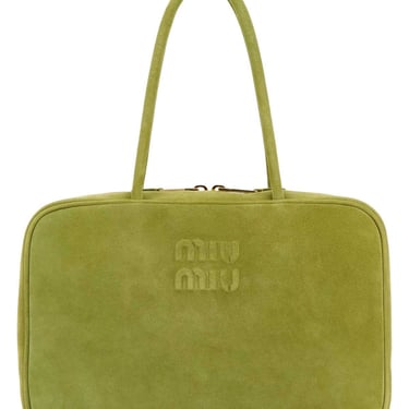 Miu Miu Women Green Suede Handbag