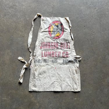 Vintage Johnson & Burt Mule Hide Nail Apron Wausau WI 