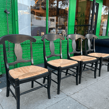 Rustic Charm | Set of Four Country-Style Dining Chairs