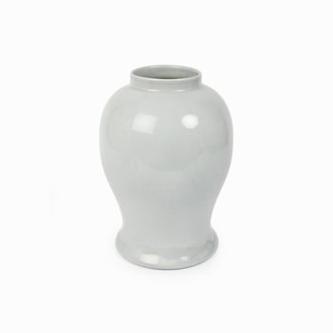 Extra Large Ceramic Vase Baby Blue Mid Century Modern 