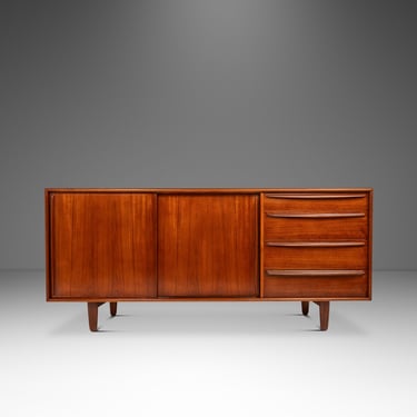 Restored Danish Mid-Century Modern Credenza / Sideboard in Teak by Svend A. Madsen for Falster Mobelfabrik 