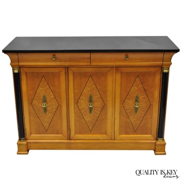 Thomasville Grand Classics Empire Biedermeier Maple & Granite Sideboard Credenza